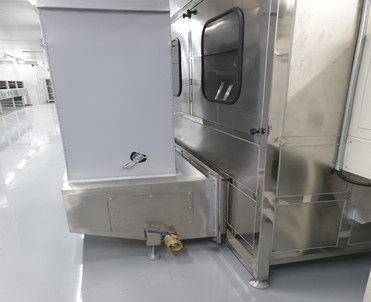 Drive, fan, stirring room, exhaust